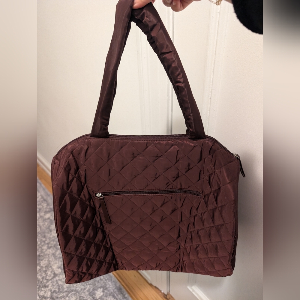 DSW Puffy Weekender Duffel Bag Burgundy